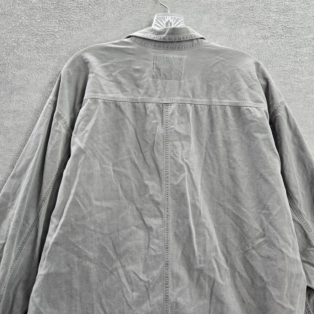 VINTAGE Levi's Men Button Up Shirt XL Gray Denim Long‎ Sleeve 90s